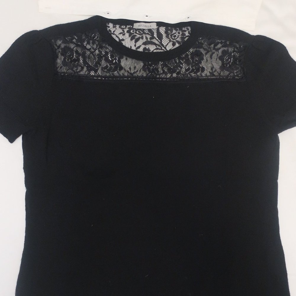 Marella Black Wool Top (Size M)